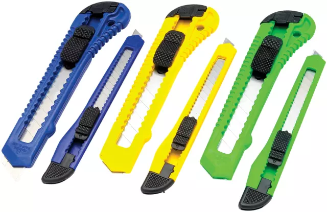 1111 - : Retractable Positive Locking Blade. Colorful Ergonomic Plastic Handles. for Performance Tool Image