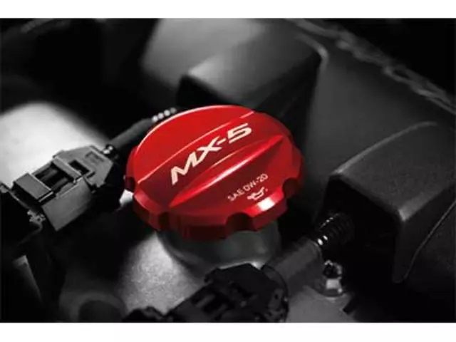 8MD10A - Exterior: Oil Filler Cap - Anodized Soul Red for Mazda: MX-5 Miata Image