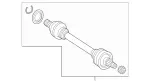 2233501243 - Rear Axle: Rear Axle Shaft for Mercedes-Benz Image