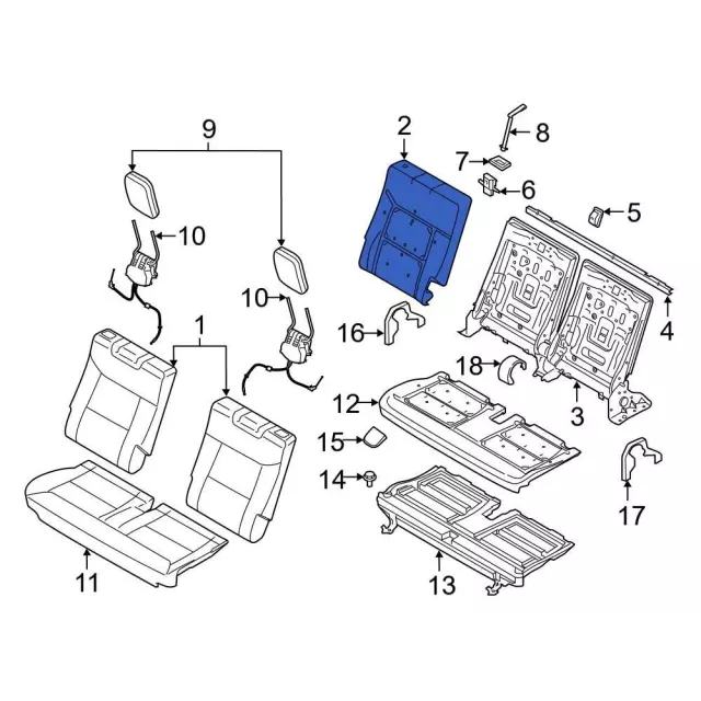 LB5Z7866800L - : Seat Back Pad for Ford: Explorer Image