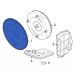 1S7Z6375E - Engine: Flywheel for Ford: Bronco Sport, EcoSport, Edge, Escape, Explorer, Focus, Fusion, Maverick, Special Service Police Sedan, Taurus, Transit Connect | Lincoln: Corsair, MKC, MKT, MKZ, Nautilus | Mercury: Mariner, Milan Image