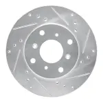 63159021R - : DFC Brake Rotor - Drilled and Slotted - Silver for DYNAMIC FRICTION Image