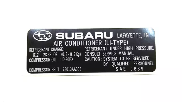 73090AA060 - Body: AC Label for Subaru: Forester Image