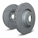 F545146 - : SP Performance, Rotors, Drilled &amp; Slotted, Gray Zinc Coated, Set for SP Performance Image