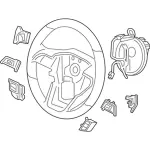 GD9Z3600EC - Steering: Steering Wheel for Lincoln: Continental Image