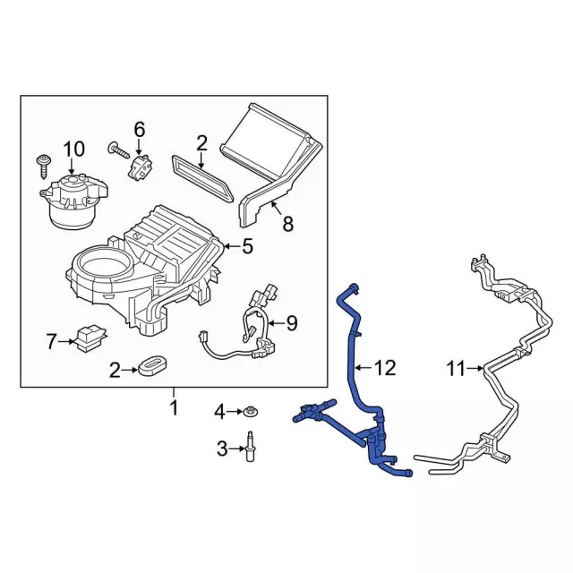 Hose Heater Water - Ford (LK4Z-18472-AB)