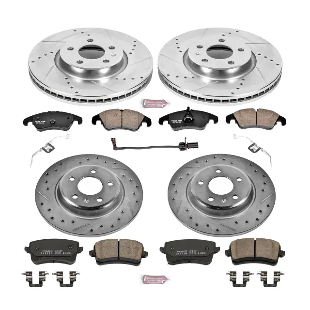 K6134 - Brakes &amp; Brake Parts: Z23 Daily Driver Carbon-Fiber Ceramic Brake Pad and Drilled &amp; Slotted Rotor Kit for PowerStop Image
