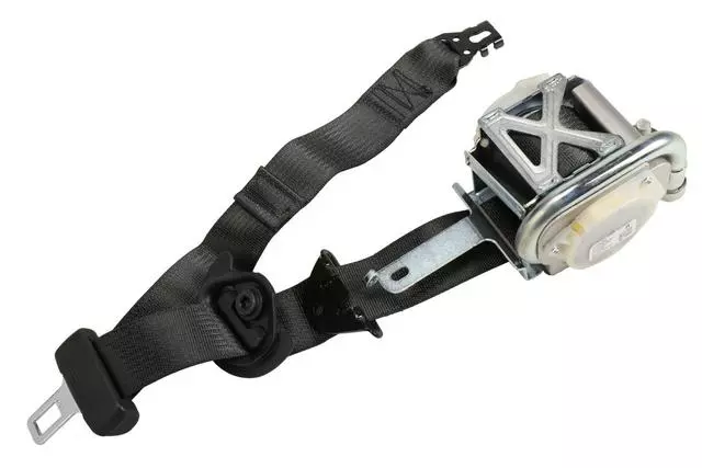 Black Passenger Seat Belt with Retractor and Pre-Tensioner - GM (19332260)