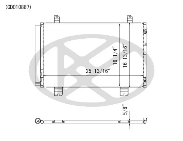 CD010887 - : Koyorad A/C Condenser for Koyo Image