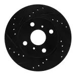 63376021L - : DFC Brake Rotor - Drilled and Slotted - Black for DYNAMIC FRICTION Image