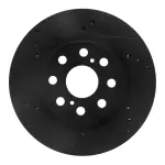 63376073L - : DFC Brake Rotor - Drilled and Slotted - Black for DYNAMIC FRICTION Image