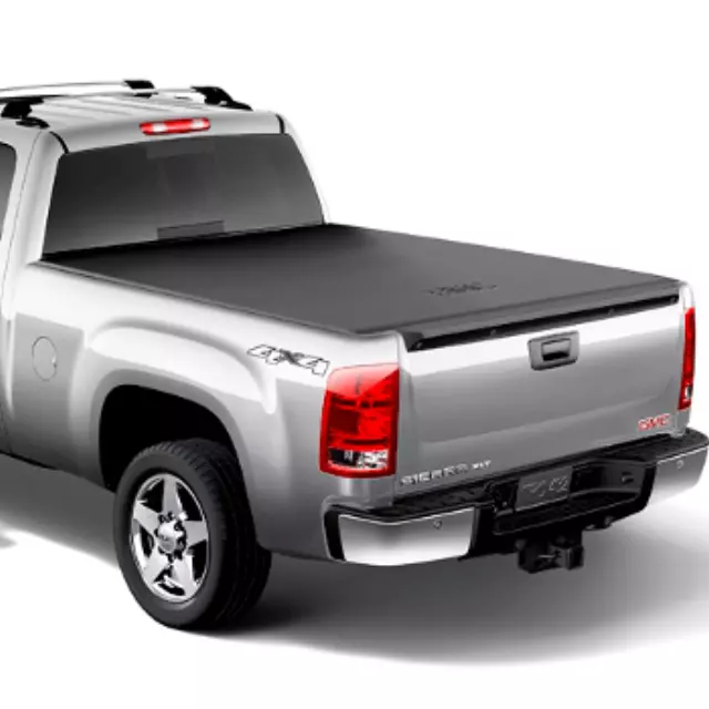 23128999 - : 2007-2014 GM Bed Tonneau Cover Soft for GMC: Sierra 1500, Sierra 1500 Classic, Sierra 1500 HD, Sierra 1500 HD Classic, Sierra 2500, Sierra 2500 HD, Sierra 2500 HD Classic, Sierra 3500, Sierra 3500 Classic, Sierra 3500 HD Image