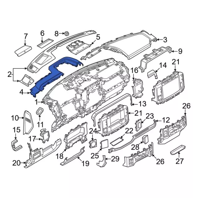 PC3Z26042C74AA - Body: Accessory Bezel for Ford: F-250 Super Duty, F-350 Super Duty Image