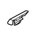 AE9Z7421487A - Body: Door Window Belt Weatherstrip Clip for Lincoln: MKT Image