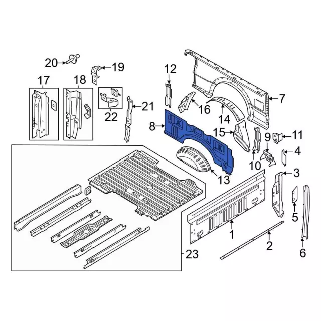 Panel Assembly Body Side Inner - Ford (LC3Z-9627865-B)