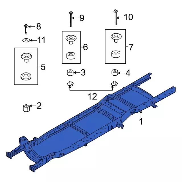 HC2Z5005D - Body: Frame Assembly for Ford: E-350 Super Duty Image