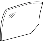XW1Z5425712AA - Body: Door Glass for Lincoln: Town Car Image
