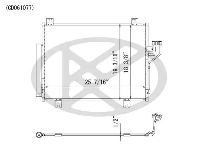 CD061077 - : Koyorad A/C Condenser for Koyo Image