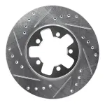 63167017L - : DFC Brake Rotor - Drilled and Slotted - Silver for DYNAMIC FRICTION Image