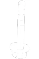 1689840429 - Cowl, Front Panel: Hexalobular Head Screw for Mercedes-Benz Image