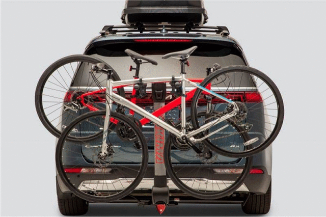 YAKIM8002458 - Cargo Management: Tow Hitch Bike Attachment, Ridgeback 4 for Kia: Carnival, EV6, Forte, K5, Niro, Niro EV, Rio, Sedona, Seltos, Sorento, Soul, Sportage, Telluride Image