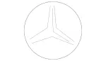 2027580358 - Trunk Lid: Mercedes Star for Mercedes-Benz: C230, C280, C43 AMG Image
