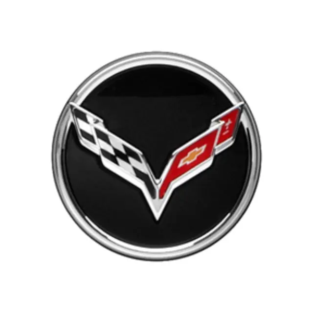 19301416 - Wheels: Wheel Center Caps, Black w\\/Crossed-Flag Logo for GM Image