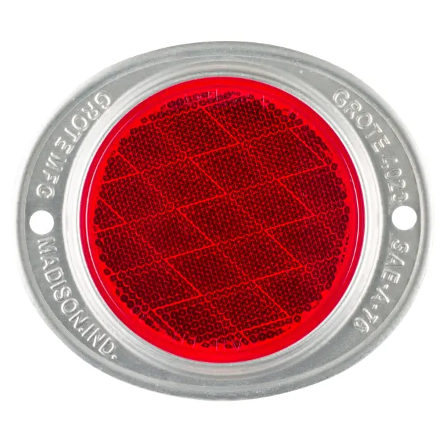 402325 - : Aluminum Two-Hole Mounting Reflectors, Red for Grote Lighting Image