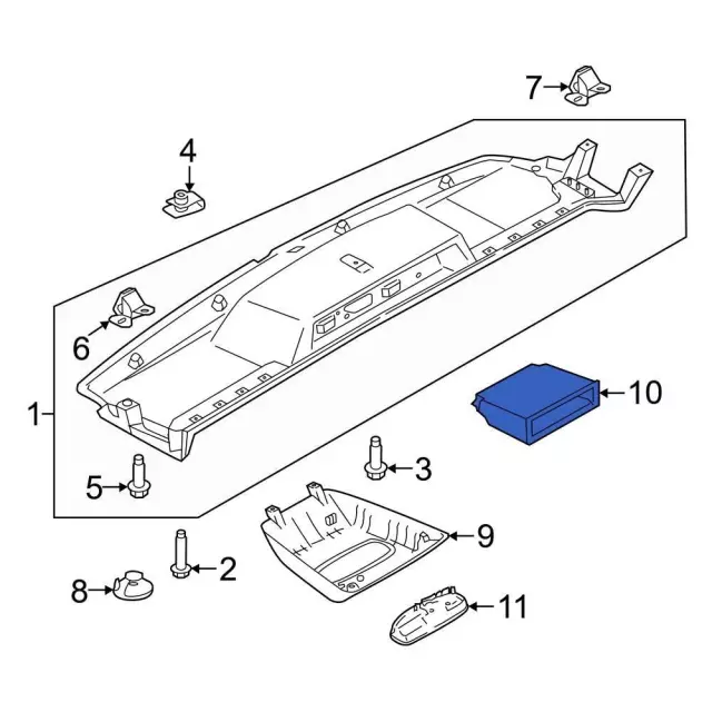 Box Assembly Stowage - Ford (BK2Z-6146100-AB)