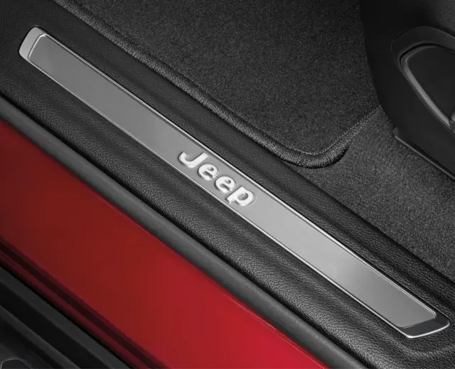 82216144AA - Exterior Accessories: 82216144AA Door Sill Guards Stainless Steel Jeep Grand Cherokee (2021-2026) Mopar OEM for Jeep: Grand Cherokee, Grand Cherokee L Image