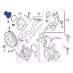 P2GZ8575A - Cooling System: Engine Coolant Thermostat for Ford: Escape, Explorer, Maverick, Mustang | Lincoln: Corsair Image