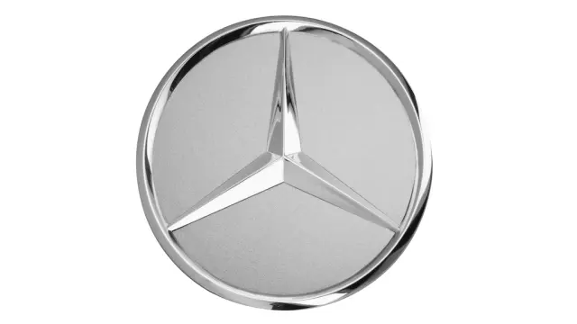 66470202 - Wheels: Hub Cap / Wheel Hub, Chrome Raised Star for Mercedes-Benz Image