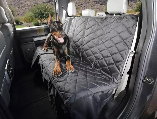 VLL3Z7863812A - Interior: Premium Rear Seat Cover Pet Hammock for Ford: E-350 Super Duty, E-450 Super Duty, F-150, F-250 Super Duty, F-350 Super Duty, F-450 Super Duty, F-550 Super Duty Image