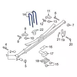 BC3Z5705N - : U-Bolt for Ford: F-250 Super Duty, F-350 Super Duty Image