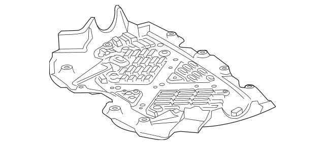 222524410064 - : Cover, Engine Comp Lower for Mercedes-Benz: Maybach S550, Maybach S560, S450, S550, S560, S63 AMG Image