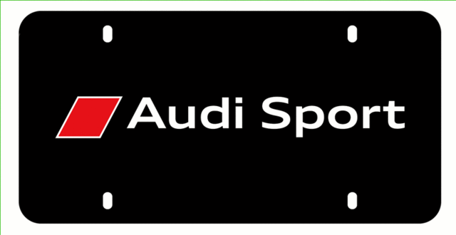 ZAW072850B - : Polycarbonate Audi Sport Vanity Plate for Audi Image