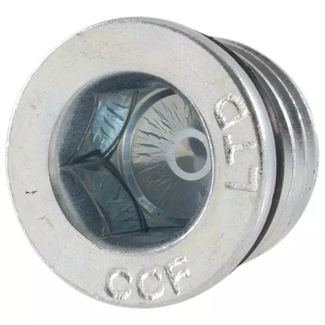 W528203S437 - Engine: Upper Oil Pan Plug for Ford: F-250 Super Duty, F-350 Super Duty, F-450 Super Duty Image