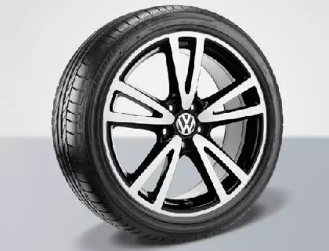 1K5071498041 - Wheels: 18in Vision With Black Accents Wheel for Volkswagen: Golf, GTI, Jetta Image