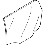 8S4Z5425713A - Body: Door Glass for Ford: Focus Image image