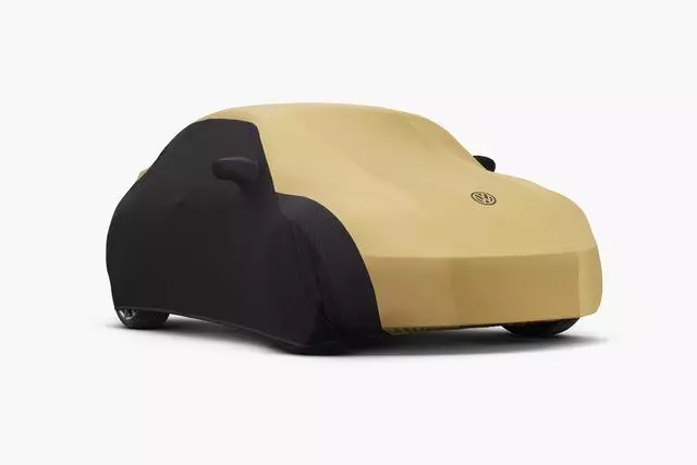 Car Cover, Satin Stretch, Black & Gold - Volkswagen (CVC2VW9284SS288CSG0)