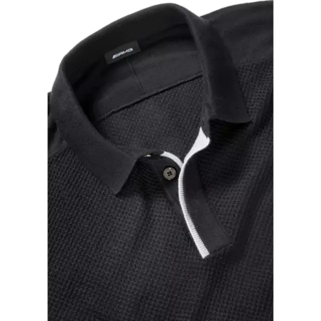 Mer Mens AMG Raglan Polo (AMBM032 Black) Mu - Mercedes-Benz (1443690-02)