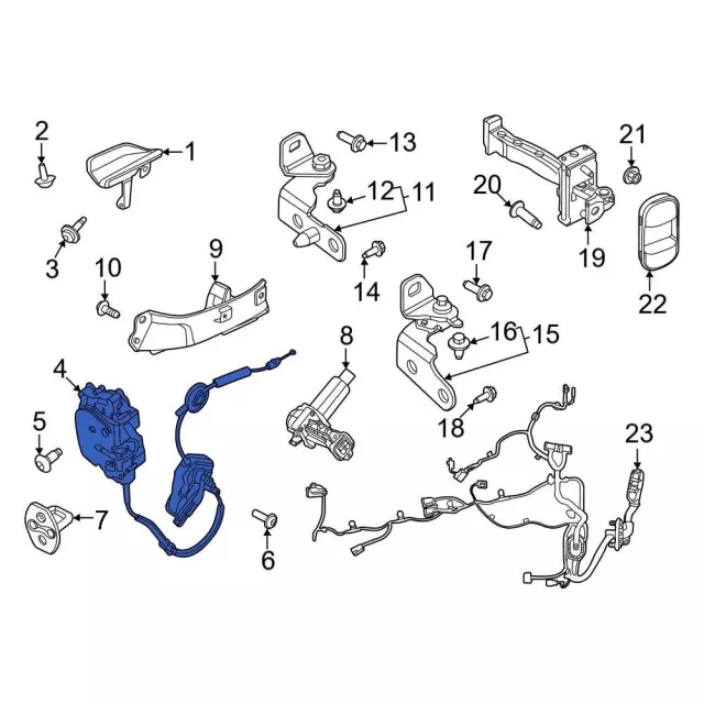 Door Lock Actuator Motor - Ford (LJ8Z-58219A65-N)