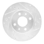 63167037R - : DFC Brake Rotor - Drilled and Slotted - Silver for DYNAMIC FRICTION Image
