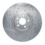 63131166D - : DFC Brake Rotor - Drilled and Slotted - Silver for DYNAMIC FRICTION Image