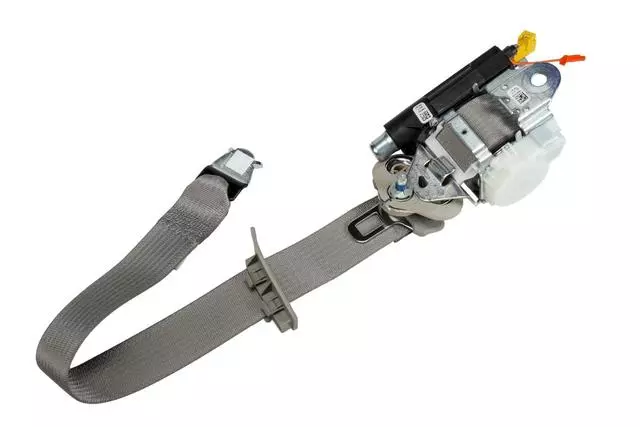19260207 - : Part# 19260207 Light Titanium Driver Seat Belt with Retractor and Pre-Tensioner for Cadillac: Escalade, Escalade ESV, Escalade EXT | Chevrolet: Avalanche, Silverado 1500, Suburban 1500, Suburban 2500, Tahoe | GMC: Sierra 1500, Yukon, Yukon XL 1500, Yukon XL 2500 Image