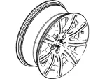 BA8Z1007D - Suspension: Wheel, Alloy for Ford: Flex Image