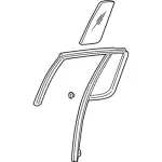 1L2Z7825767AAA - Body: Vent Glass for Ford: Explorer Image