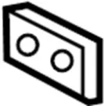 124100631 - Body: License Bracket Nut Plate for INFINITI: G35, Q45 Image