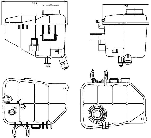 CRT126000S - Cooling Systems: Engine Coolant Reservoir for Mahle Image
