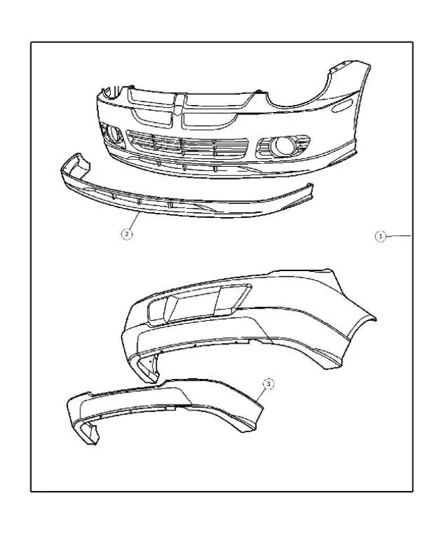 82208077 - Mopar Accessories - Component Parts: Air Dam Fascia Kit for Dodge: Neon Image